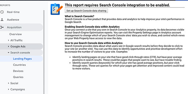 How to Link Google Search Console to Google Analytics
